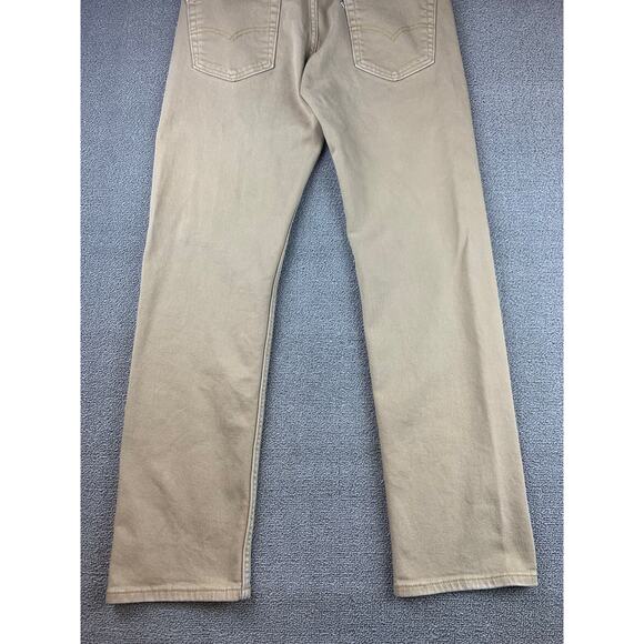 Levi's Men's 31x32 514 Straight Fit Beige Chino Khaki Jeans - Picture 12 of 14
